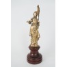 Criselfantina de bronce con cabeza de marfil