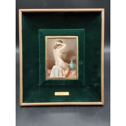 Miniatura en marfil "Estudio " de A. Larrumbide